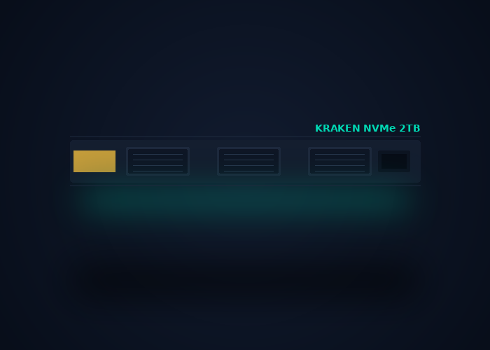 NVMe накопитель Kraken Storm 2 ТБ формата M.2 с радиатором охлаждения